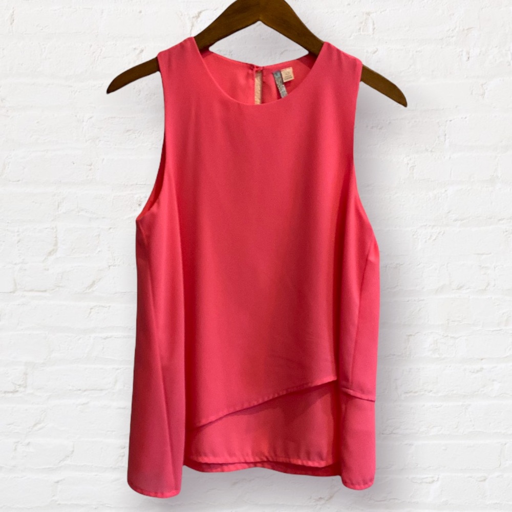 Hot Pink Sleeveless Blouse in XS
